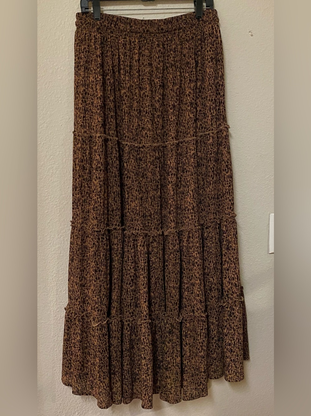 Torrid Bohemian Leopard Print Tiered Maxi Skirt Tassel Drawstring - 0X - NWT! - Picture 5 of 10